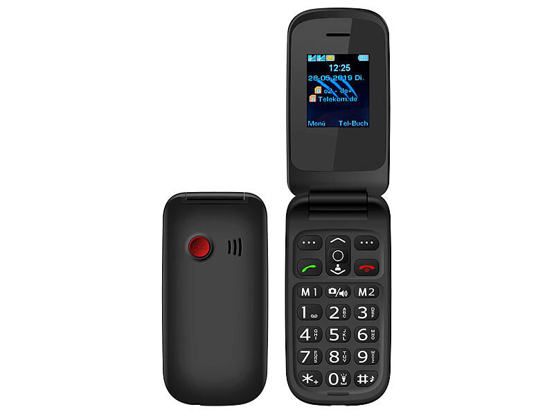 Téléphone mobile à clapet XL-949 avec appel d'urgence, bluetooth et Dual SIM