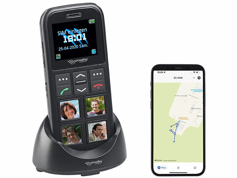 Téléphone mobile senior 4G RX-850 avec appel d'urgence et GPS (Reconditionné) – Image 2