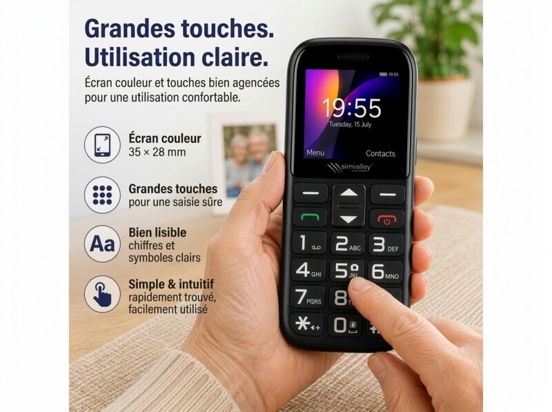 Téléphone mobile senior 4G XL-985 avec bouton SOS – Image 2