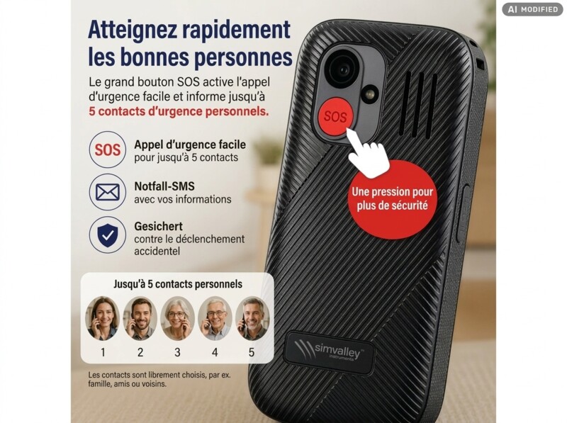 Téléphone mobile senior 4G XL-985 avec bouton SOS – Image 6